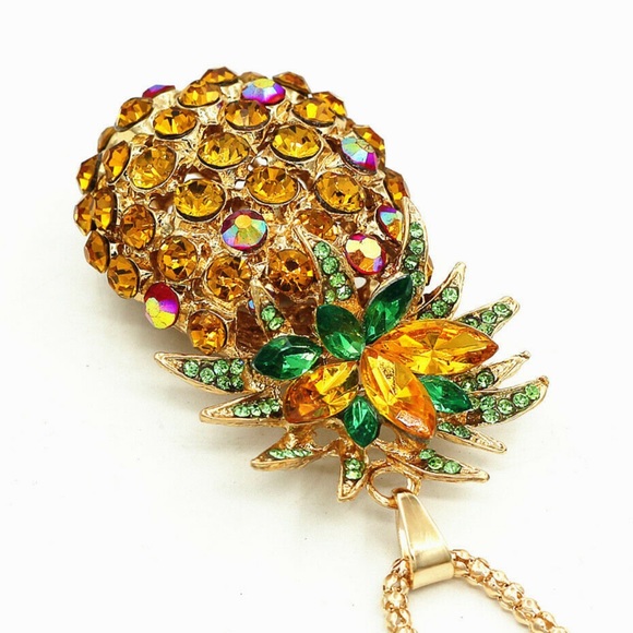 NWT BETSEY JOHNSON PINEAPPLE NECKLACE - Picture 7 of 7